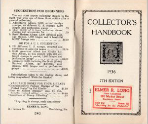 Collector's Handbook, 7th ed., 1936, by Elmer R. Long