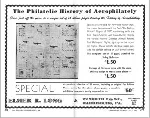 Elmer R. Long - Jul. 1964 ad in the Air Post Journal