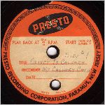 Presto Recording Corporation, Side A, LP label scan