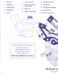 House on the Rock 2005 Tour Map Part A