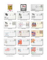 Steenerson's 1970's FDC Cachet Catalog sample Color page