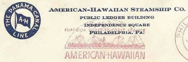 American-Hawaiian Steamship Company Corner Card