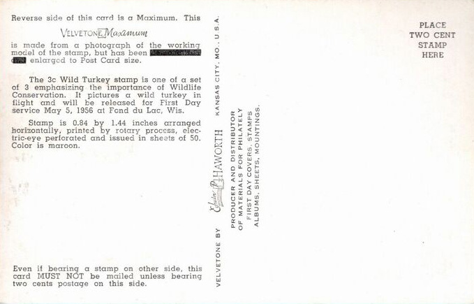 U.S. Scott #1077-25 - Velvatone Maximum Card (Edwin P. Haworth) U.S. Scott #1077-25 - Velvatone Maximum Card (Edwin P. Haworth)