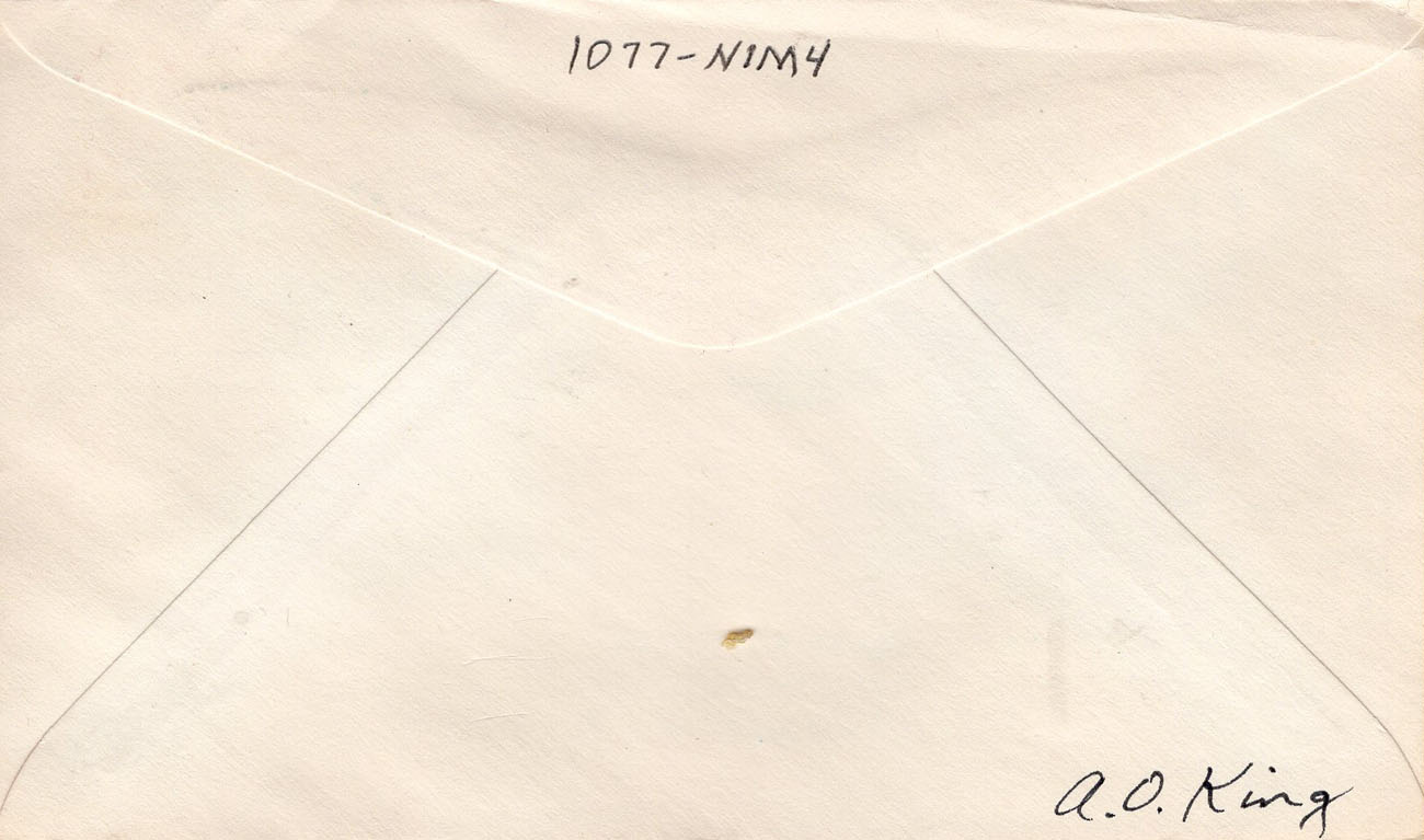 A.O. King on U.S. Scott #1077 A.O. King on U.S. Scott #1077