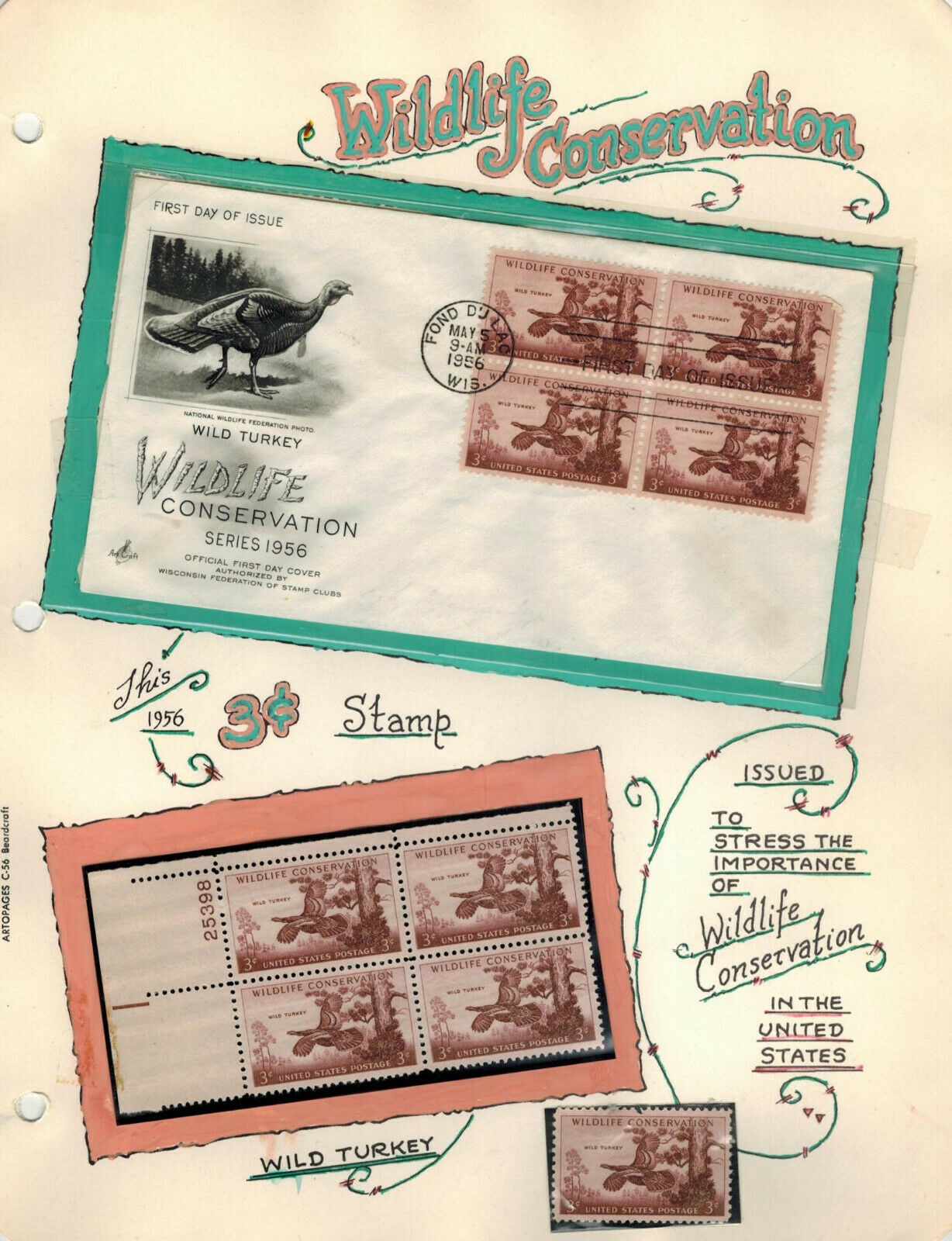 U.S. Scott #1077-NIM8 - Artopages album page U.S. Scott #1077-NIM8 - Artopages album page