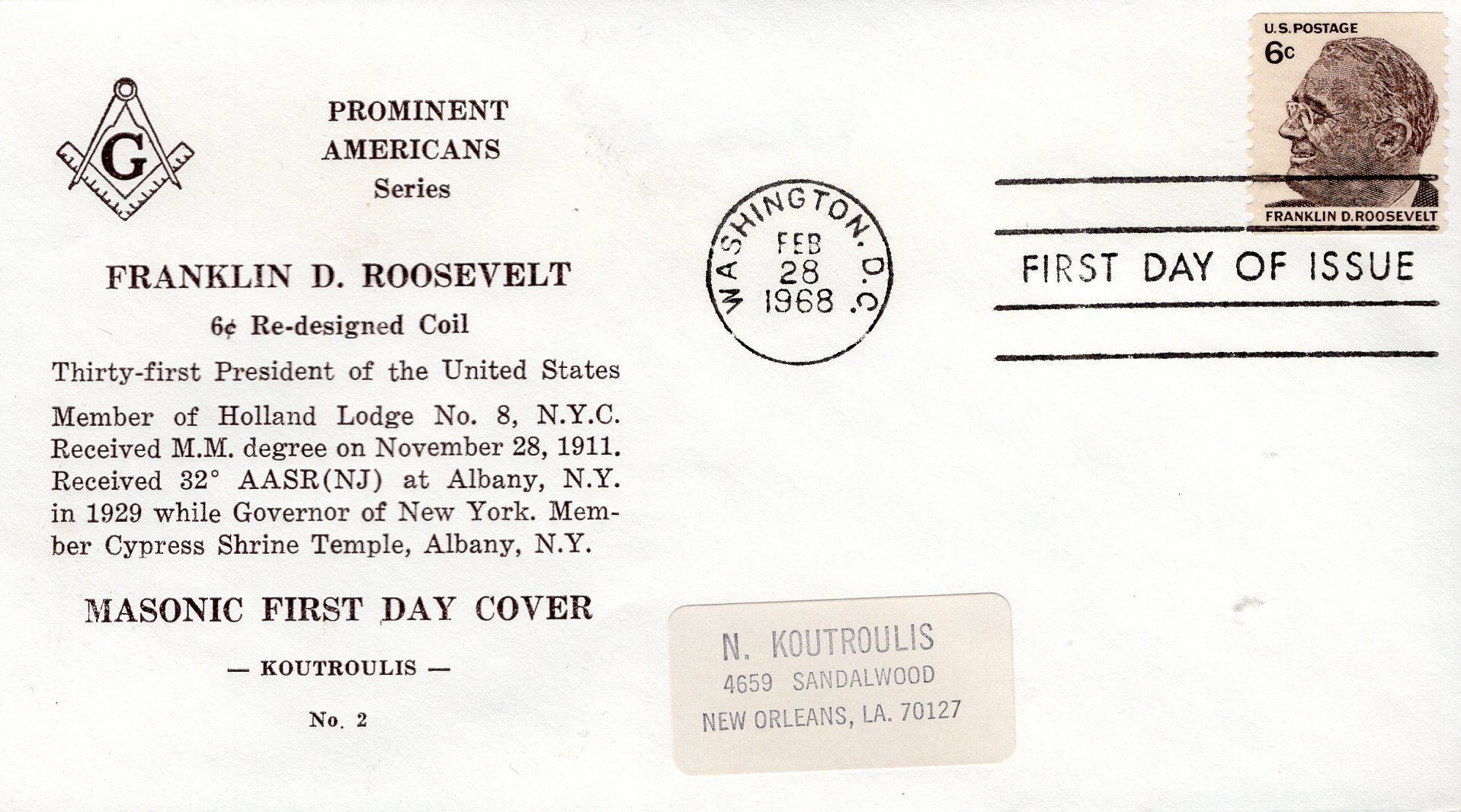 U.S. Scott #1305 - Nicholas G. Koutroulis #2 U.S. Scott #1305 - Nicholas G. Koutroulis #2