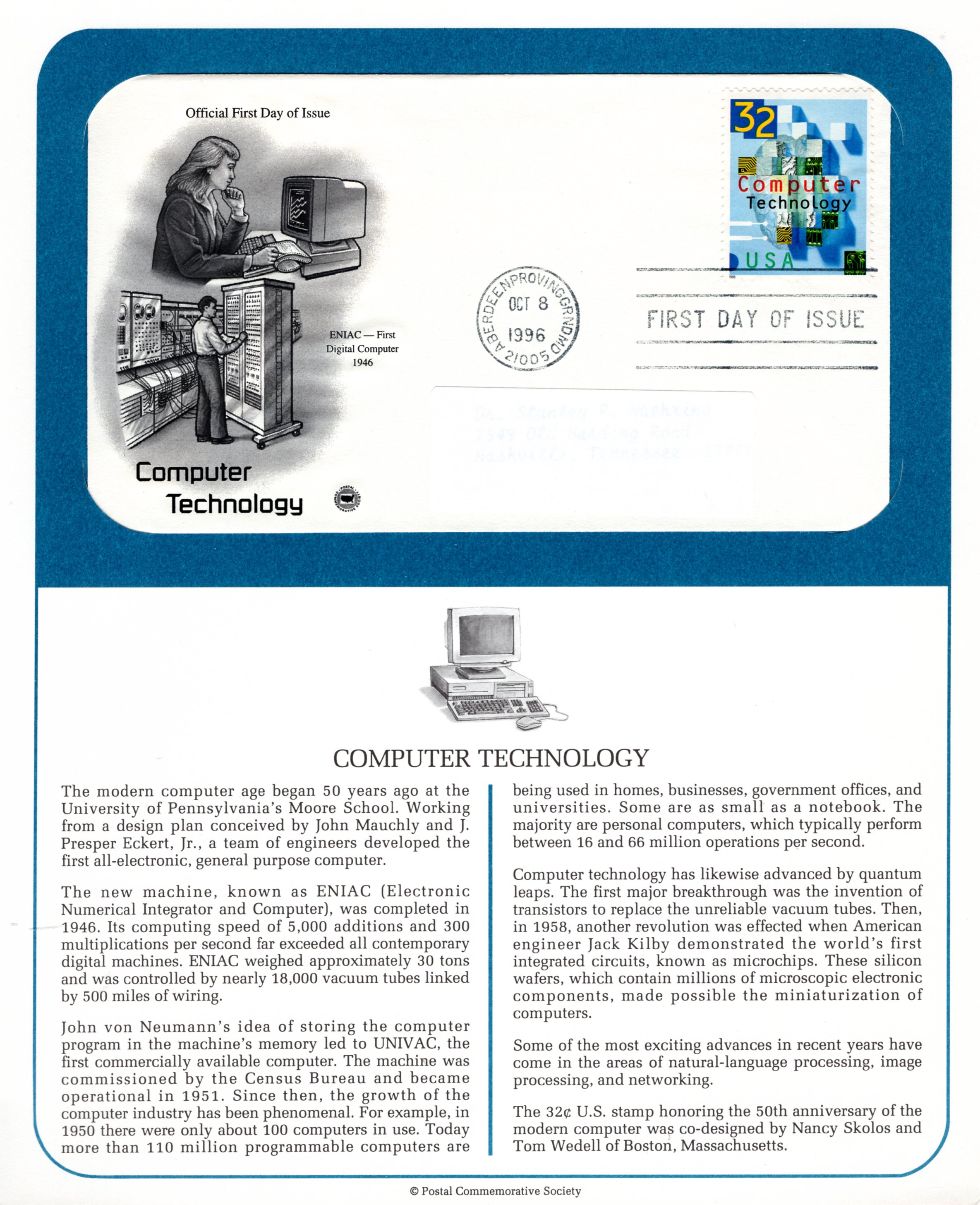 U.S. Scott #3106 - Postal Commemorative Society Cachets (PCS) U.S. Scott #3106 - Postal Commemorative Society Cachets (PCS)