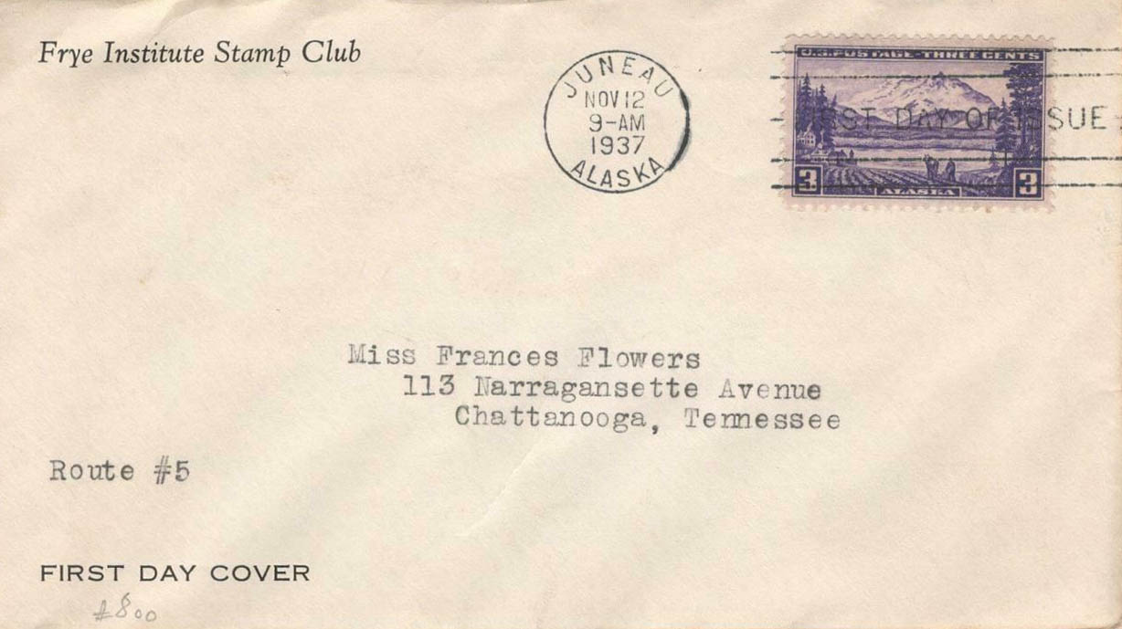 U.S. Scott #800-CC5h-NIP - Frye Institute Stamp Club, (San Diego, CA?) (Corner Card)