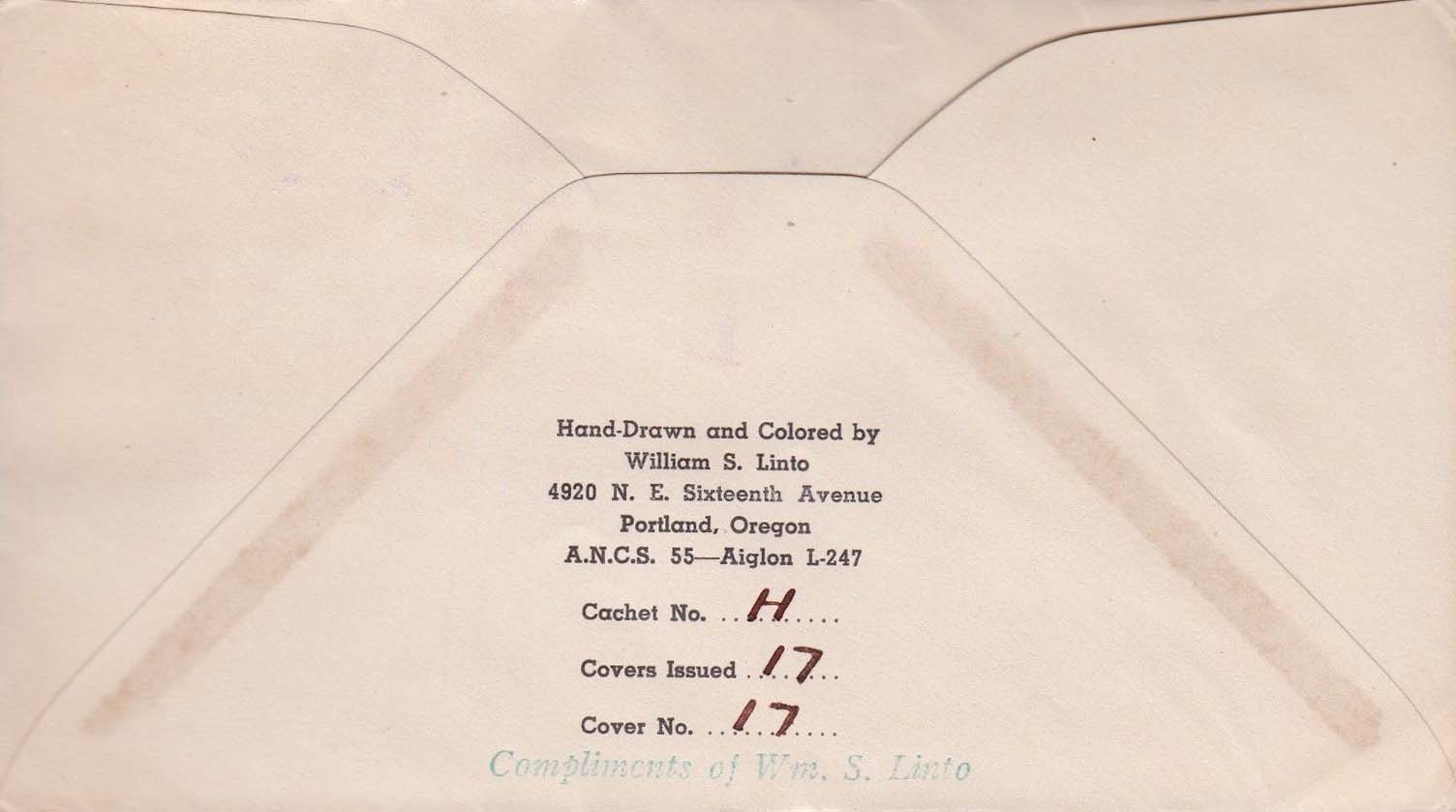 U.S. Scott #801-113 - William S. Linto U.S. Scott #801-113 - William S. Linto