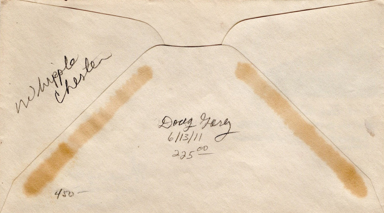 U.S. Scott #852-NIP31a - Whipple Y. Chester U.S. Scott #852-NIP31a - Whipple Y. Chester