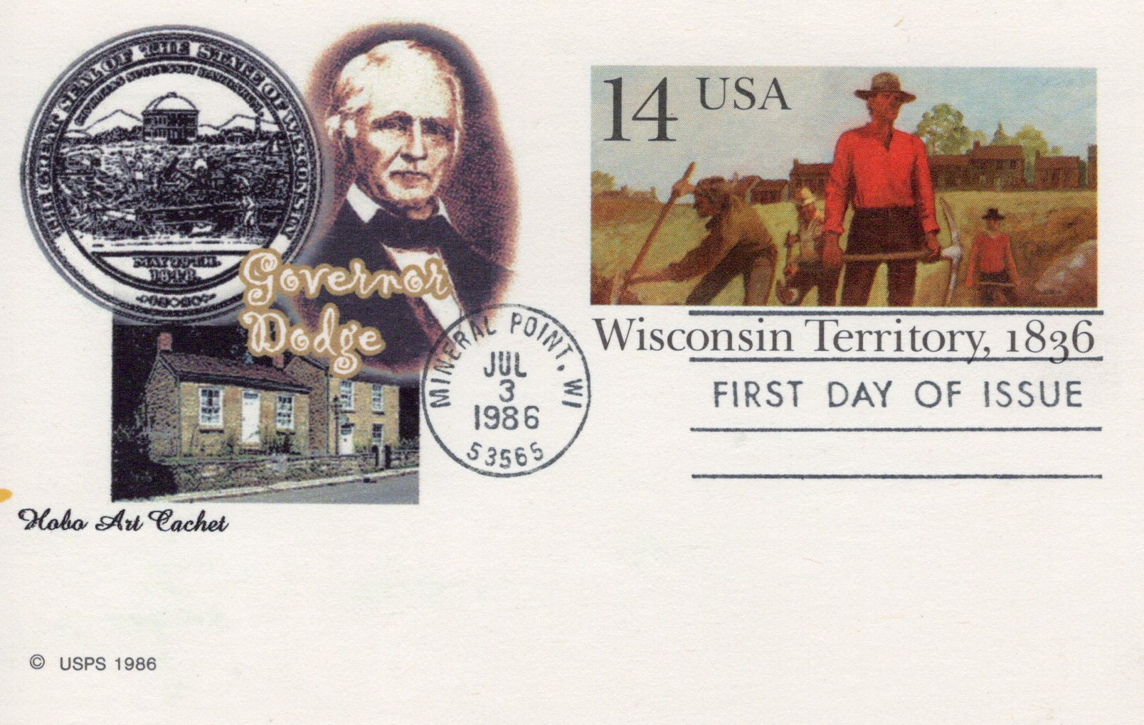 U.S. Scott #UX113 - Hobo Art Cachet U.S. Scott #UX113 - Hobo Art Cachet