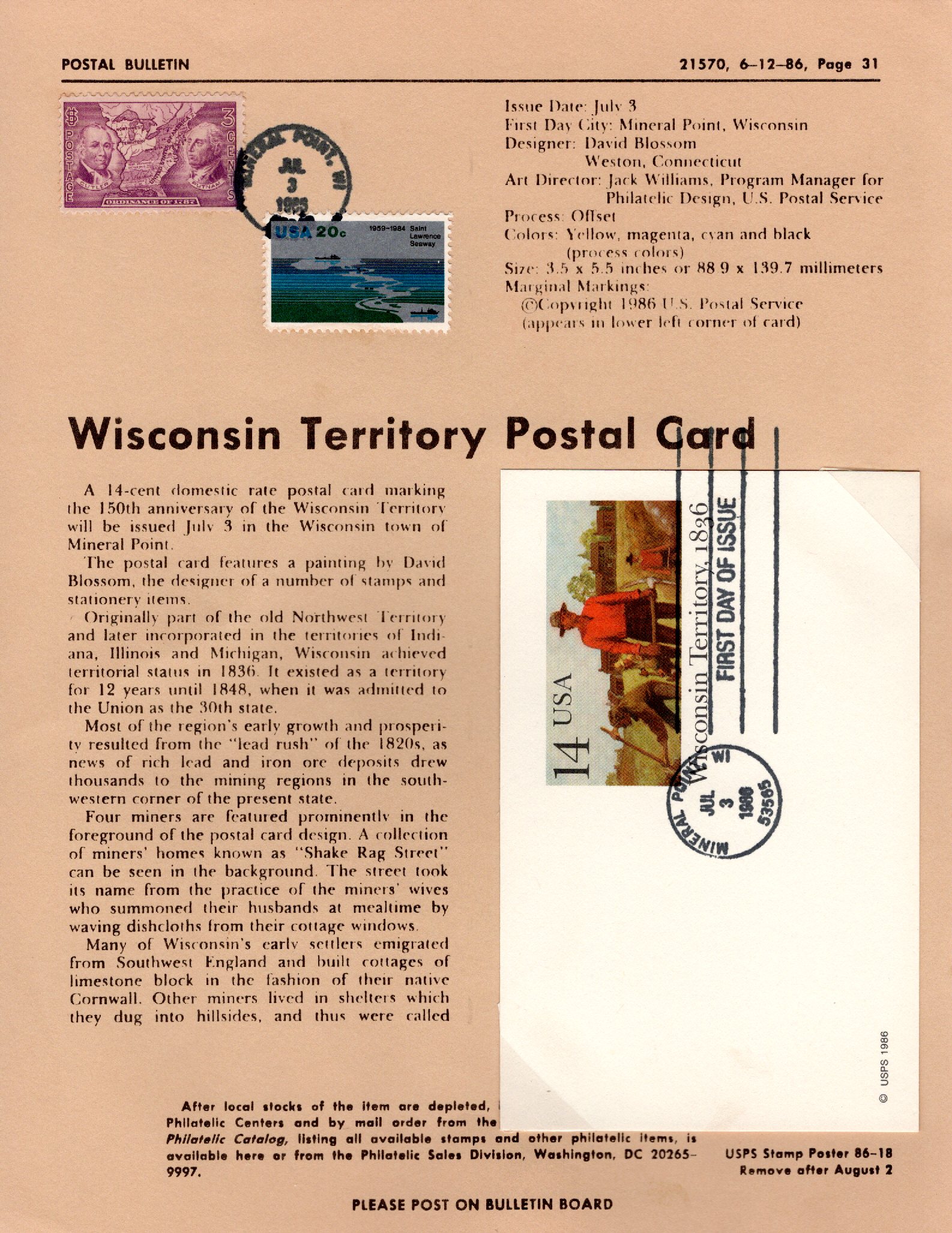 U.S. Scott #UX113 - U.S.P.S. Postal Bulletin U.S. Scott #UX113 - U.S.P.S. Postal Bulletin