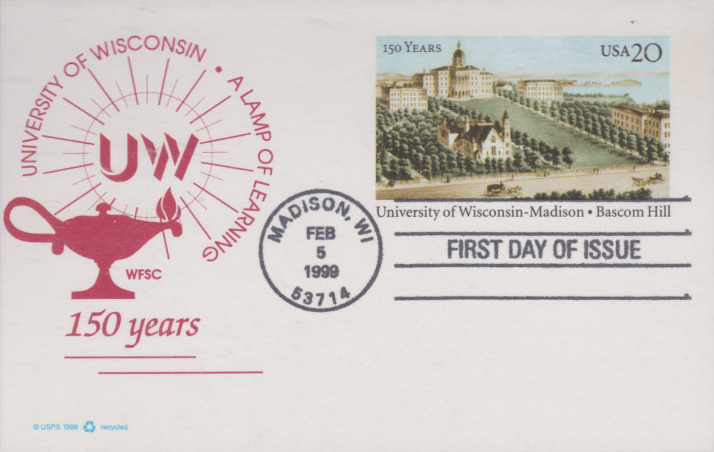 U.S. Scott #UX301 - Wisconsin Federation of Stamp Clubs (WFSC) U.S. Scott #UX301 - Wisconsin Federation of Stamp Clubs (WFSC)