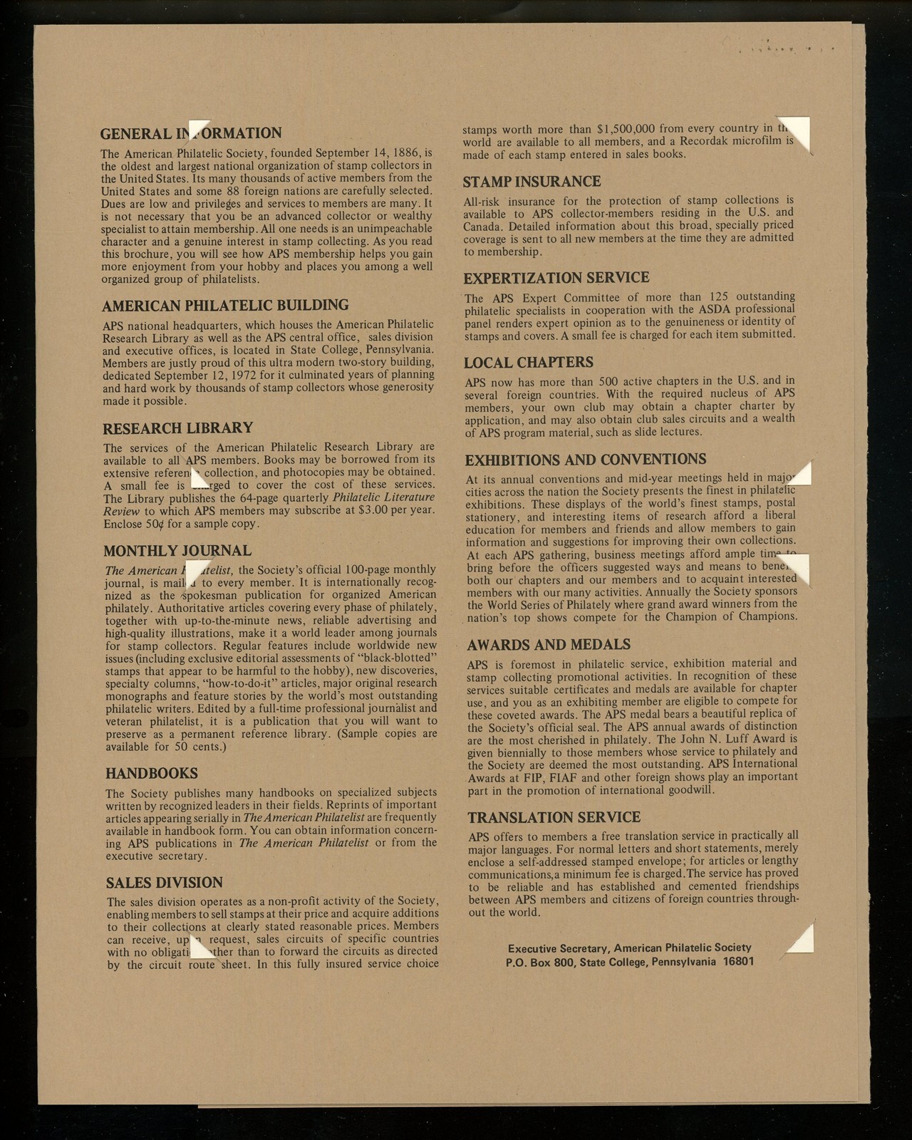 U.S. Scott #UXC14 - Ceremony Program (American Philatelic Society) U.S. Scott #UXC14 - Ceremony Program (American Philatelic Society)