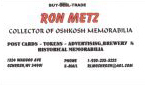 Ron Metz collector card scan